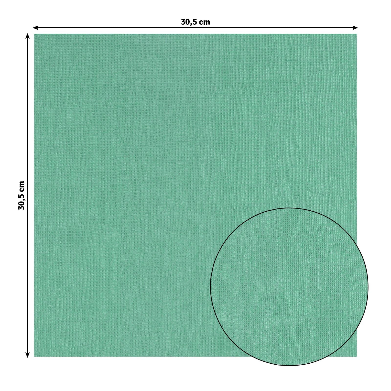 Florence • Kartonpapier 216g Struktur 30,5x30,5cm Minze 20x