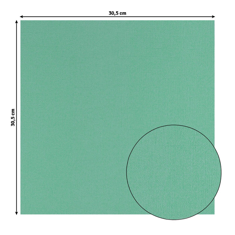 Florence • Kartonpapier 216g Struktur 30,5x30,5cm Minze 20x