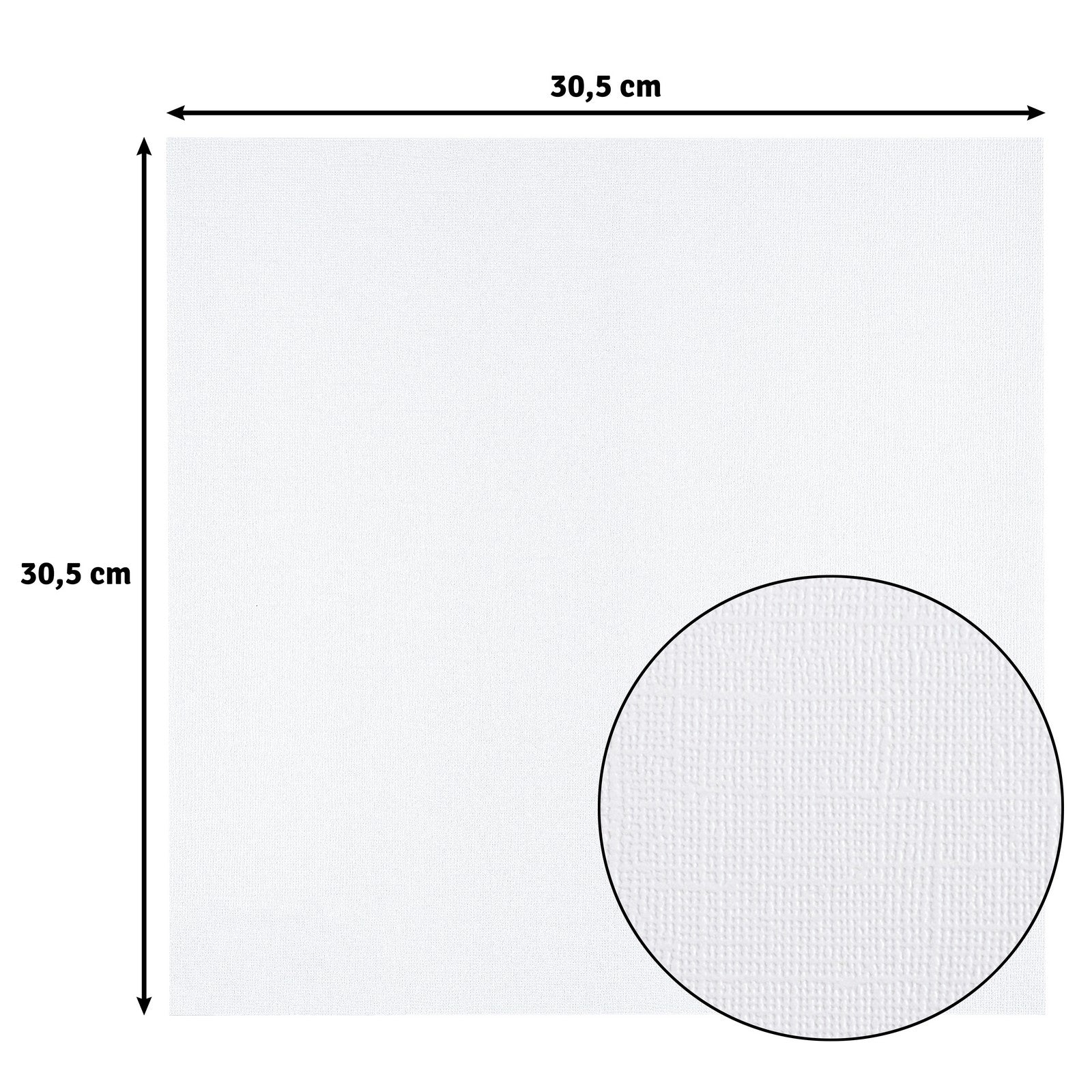 Florence • Kartonpapier 216g Struktur 30,5x30,5cm Perlmuttweiß 20x
