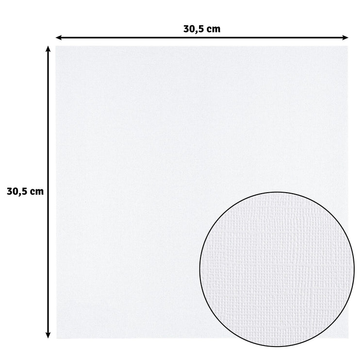 Florence • Kartonpapier 216g Struktur 30,5x30,5cm Perlmuttweiß 20x