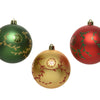 Decoris Weihnachtskugeln Mix 12 Stück gold rot grün