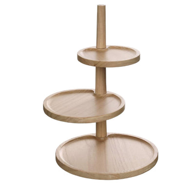 Ideas 4 Seasons Etagere Holz mit 3 Regalen H37, Durchmesser 25,5 20,5 15,5 cm