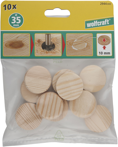 Kegelplatten von Wolfcraft | ø35mm | 10 Stück - 2944000