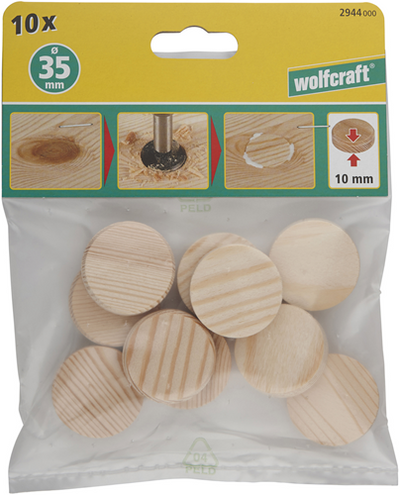 Kegelplatten von Wolfcraft | ø35mm | 10 Stück - 2944000