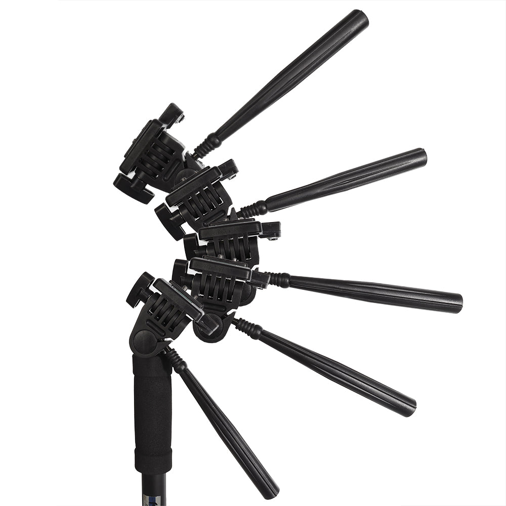 Falcon Eyes EenbeenStatief + 3 Straßenkopf MP-3 4 Abschnitte 178 cm