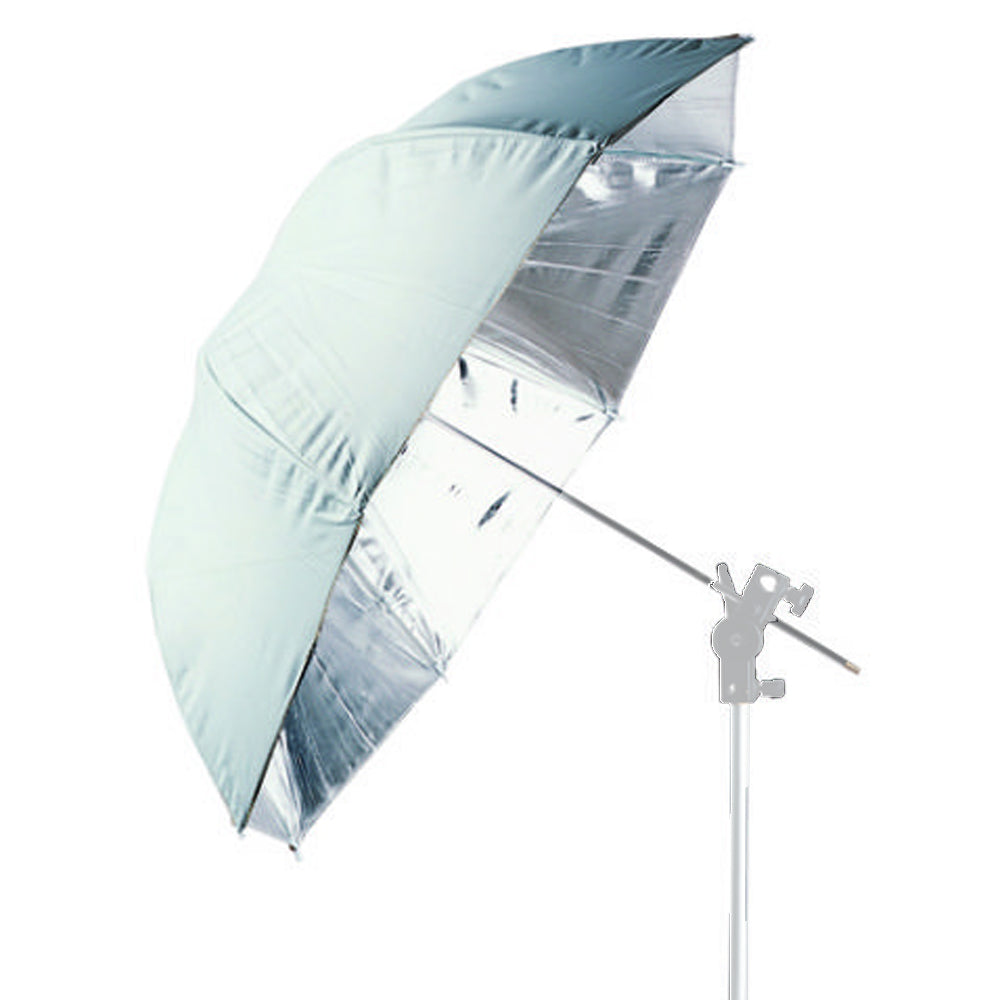 Falcon Eyes Flitsparaplu Ur-T86S Silber Weiß 216 cm
