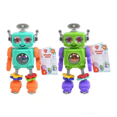 Roboter mit Geräuschen und Aktivitäten.