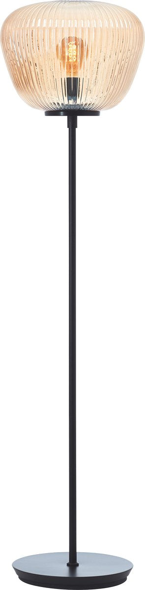 Brilliant Kaizen – Stehleuchte – Glas – 1xE27 max. 40 W – Bernsteinschwarz