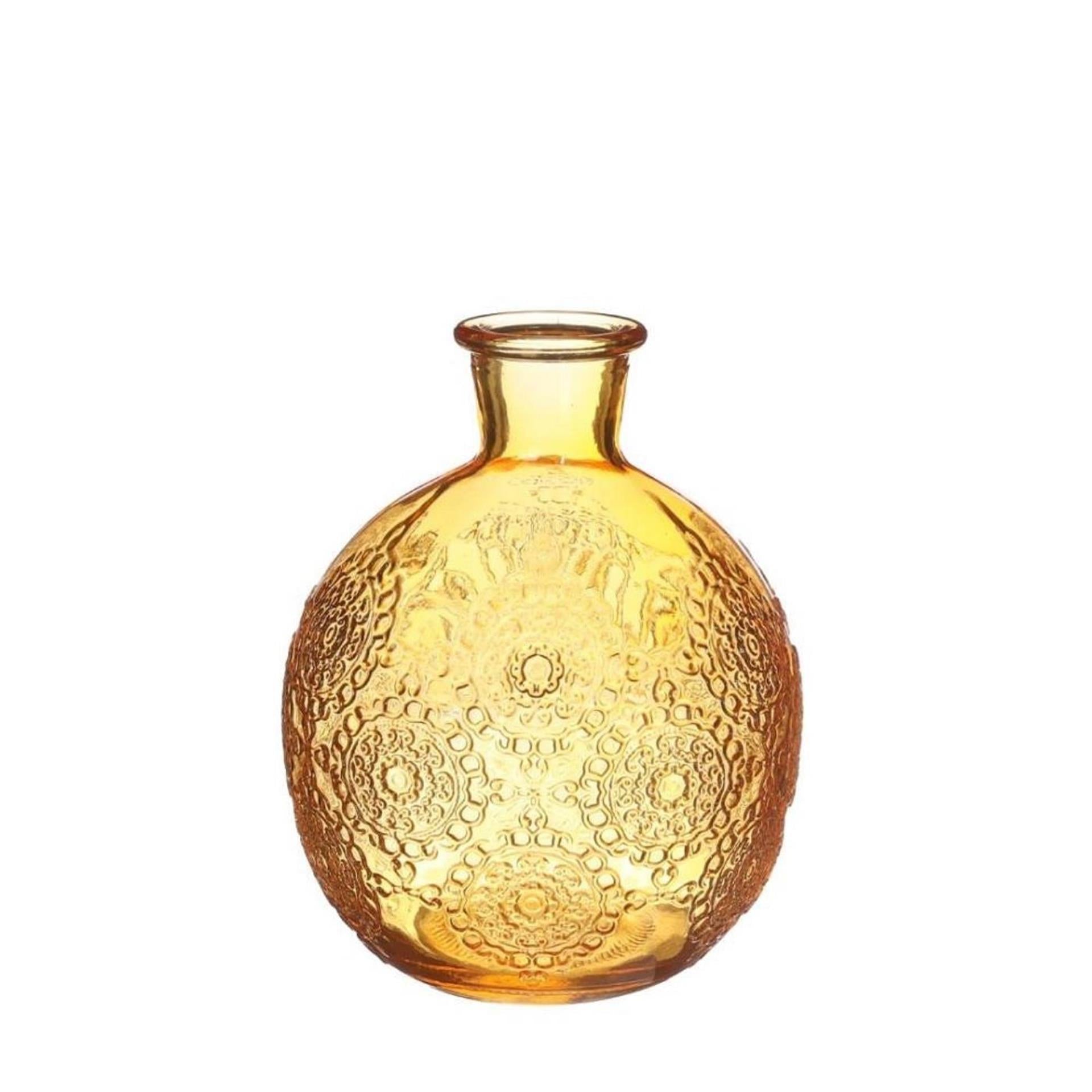 Ideen 4 Jahreszeiten Vase Bologna Ocker ø9,5xh12cm