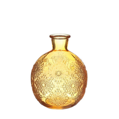 Ideen 4 Jahreszeiten Vase Bologna Ocker ø9,5xh12cm