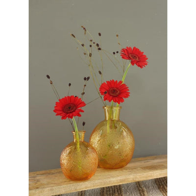 Ideen 4 Jahreszeiten Vase Bologna Ocker ø9,5xh12cm