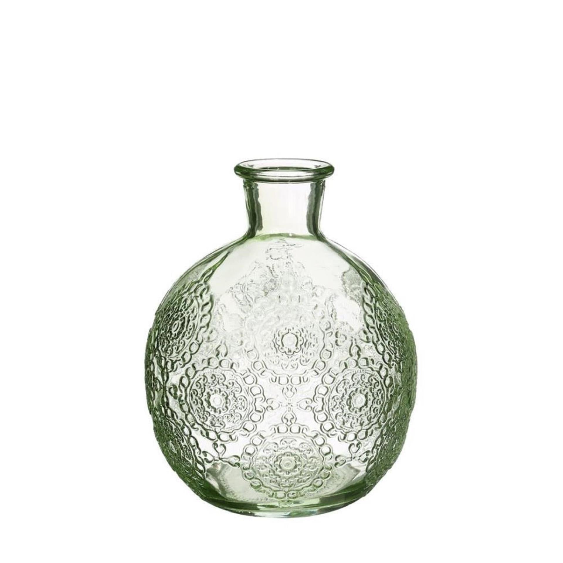 Ideen 4 Jahreszeiten Vase Bologna grün ø9,5xh12cm.