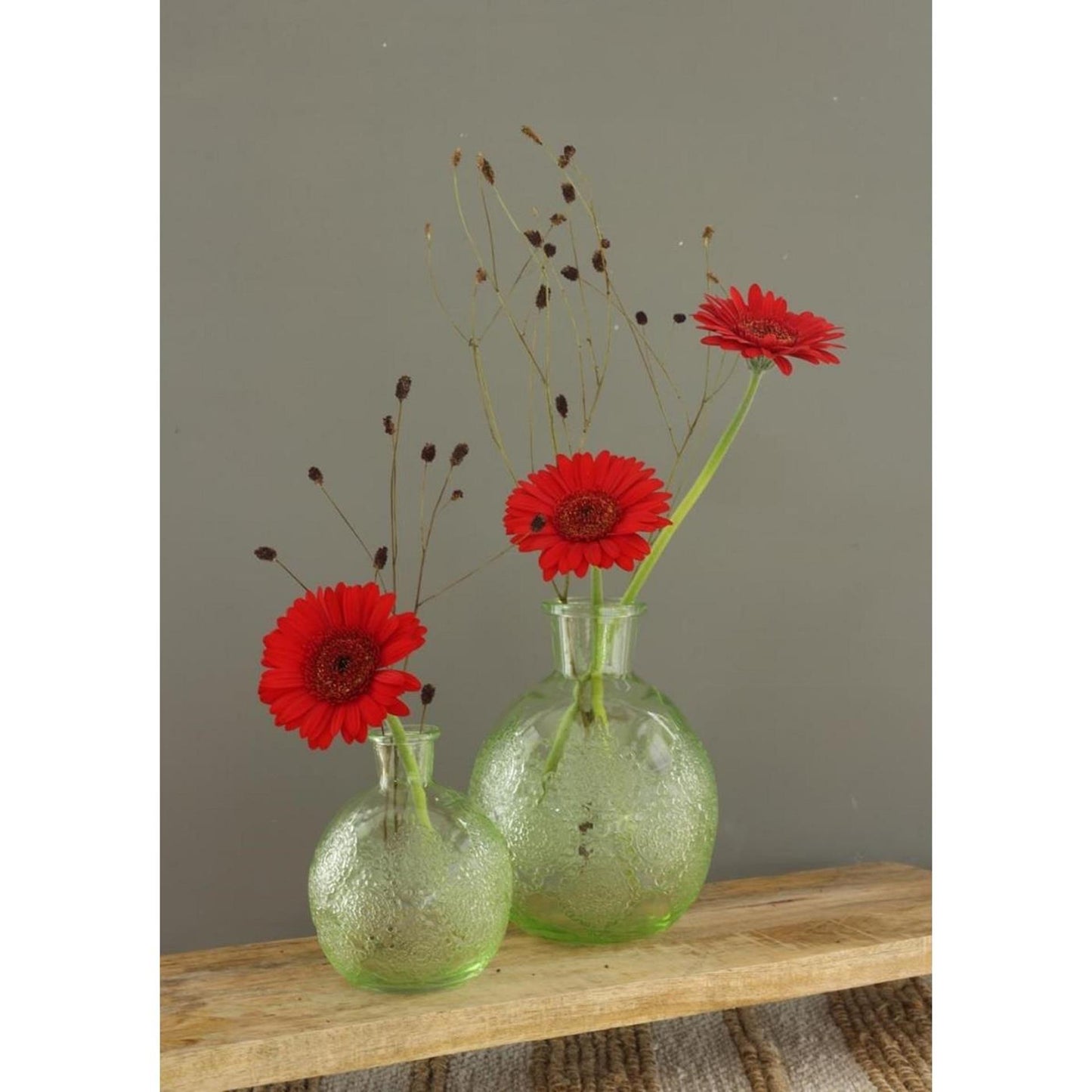 Ideen 4 Jahreszeiten Vase Bologna grün ø9,5xh12cm.