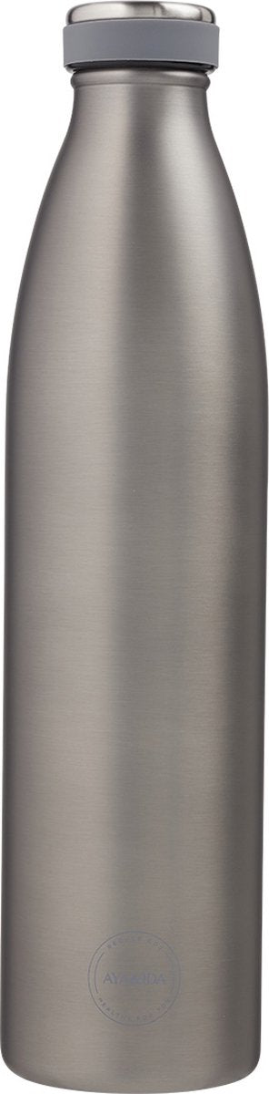 Aya ida - Trinkflasche - Thermoskanne - Wasserflasche - 1000ml - kühles Grau