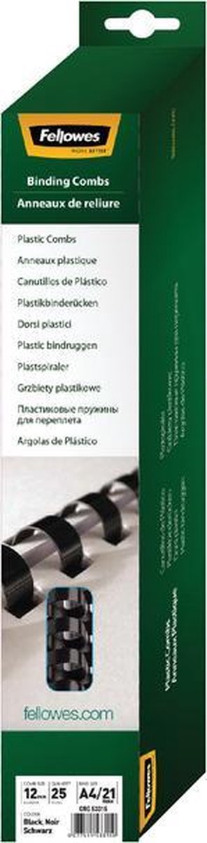 Drahtbinderücken Fellowes 5330803 PVC (Polyvinylchlorid) weiß