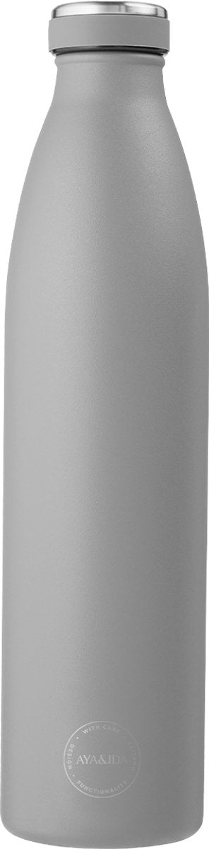 Aya ida aya ida - Trinkflasche - Thermosflasche - Trinkflasche - Wasserflasche - to go - 1000ml - hellgrau neu!