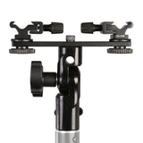 Falcon Eyes Twin Mount Neigehalterung + 2 x Blitzschuh CLD-14A - afbeelding 1