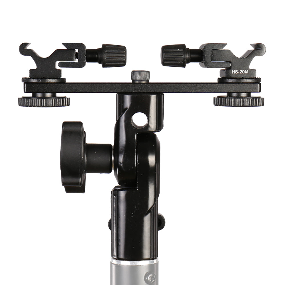 Falcon Eyes Twin Mount Neigehalterung + 2 x Blitzschuh CLD-14A