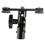 Falcon Eyes Twin Mount Neigehalterung + 2 x Blitzschuh CLD-14A - afbeelding 3