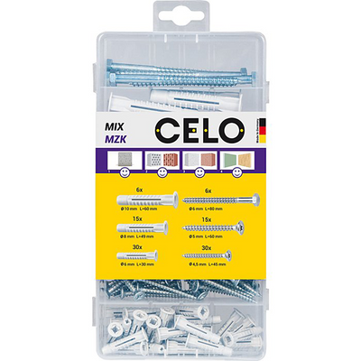 Celo 1069768 - Sortimentskasten MZK 6,8, 10 inkl. Schrauben 102 Stück | 1 Stk