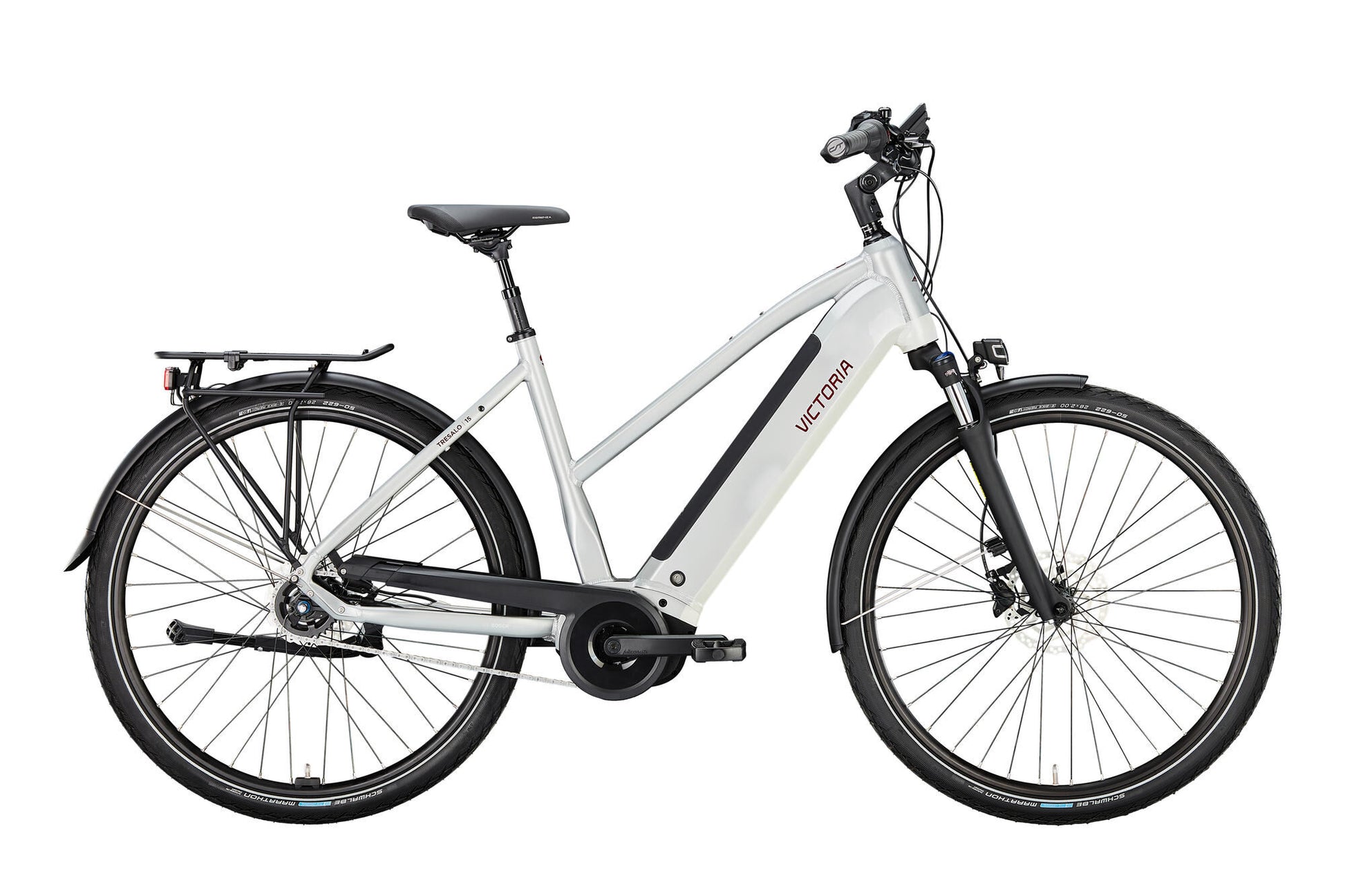 Victoria Electric Trekking Bike Tresalo 15 (#1) Ebike Vict. Tresalo 15 28 48 5sp FH -Treppe. Silber