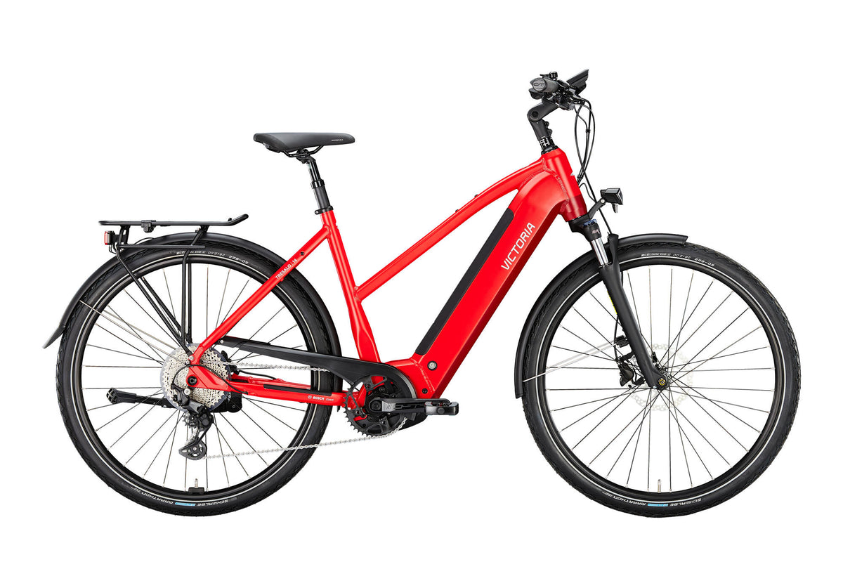 Victoria Electric Trekking Bike Tresalo 14 (#1) Ebike Vict. Tresalo 14 28 53 10sp Trap.inf. Rot