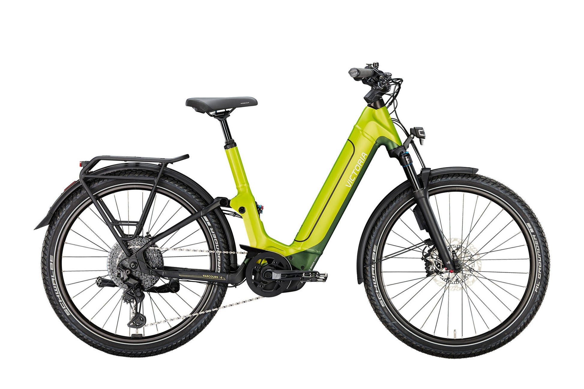 Victoria Elektro-Vollfederung Trail 6 (#1) E-Bike Vict. Kurs 6 28 56 11sp Welle grün