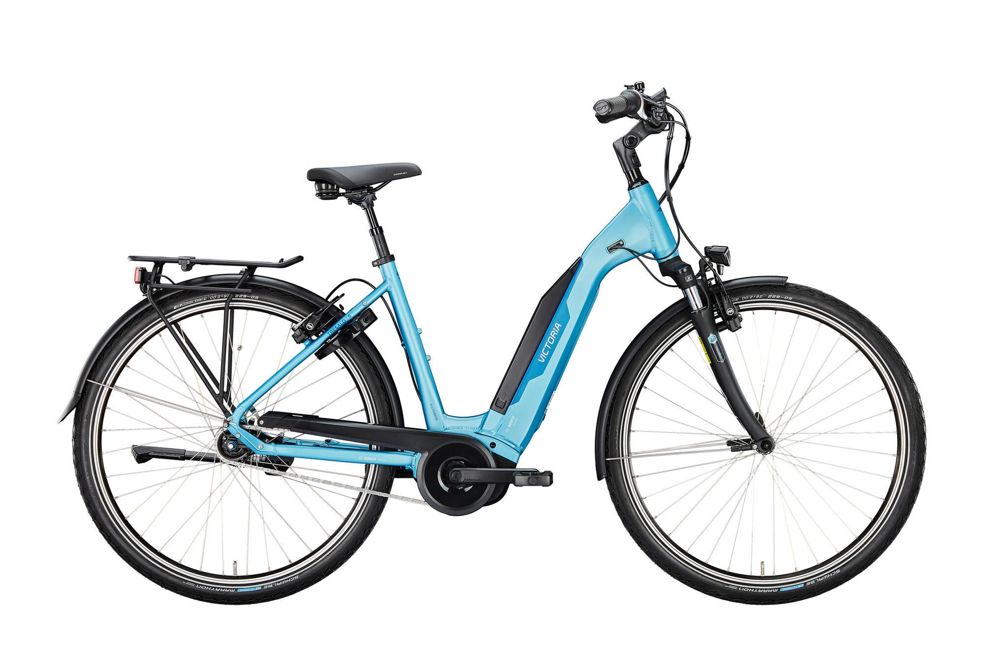 Victoria Electric Trekking Bike Tresalo 5 (#1) Ebike Vict. Tresalo 5 28 56 7sp Wellenblau