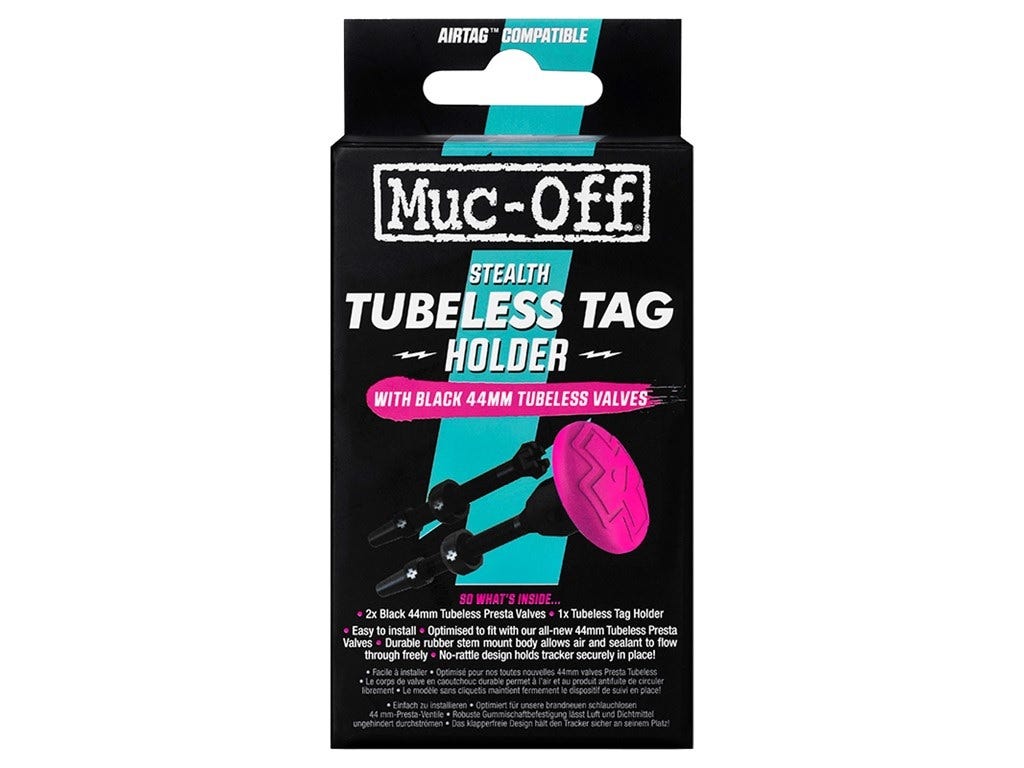 Muc-off Stealth Tubeless-Tag-Halter 44-mm-Ventil-Kit