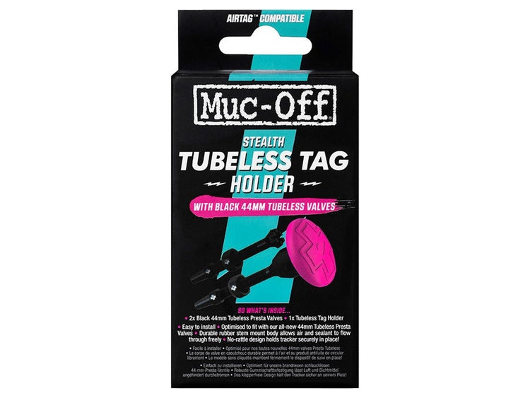 Muc-off Stealth Tubeless-Tag-Halter 44-mm-Ventil-Kit