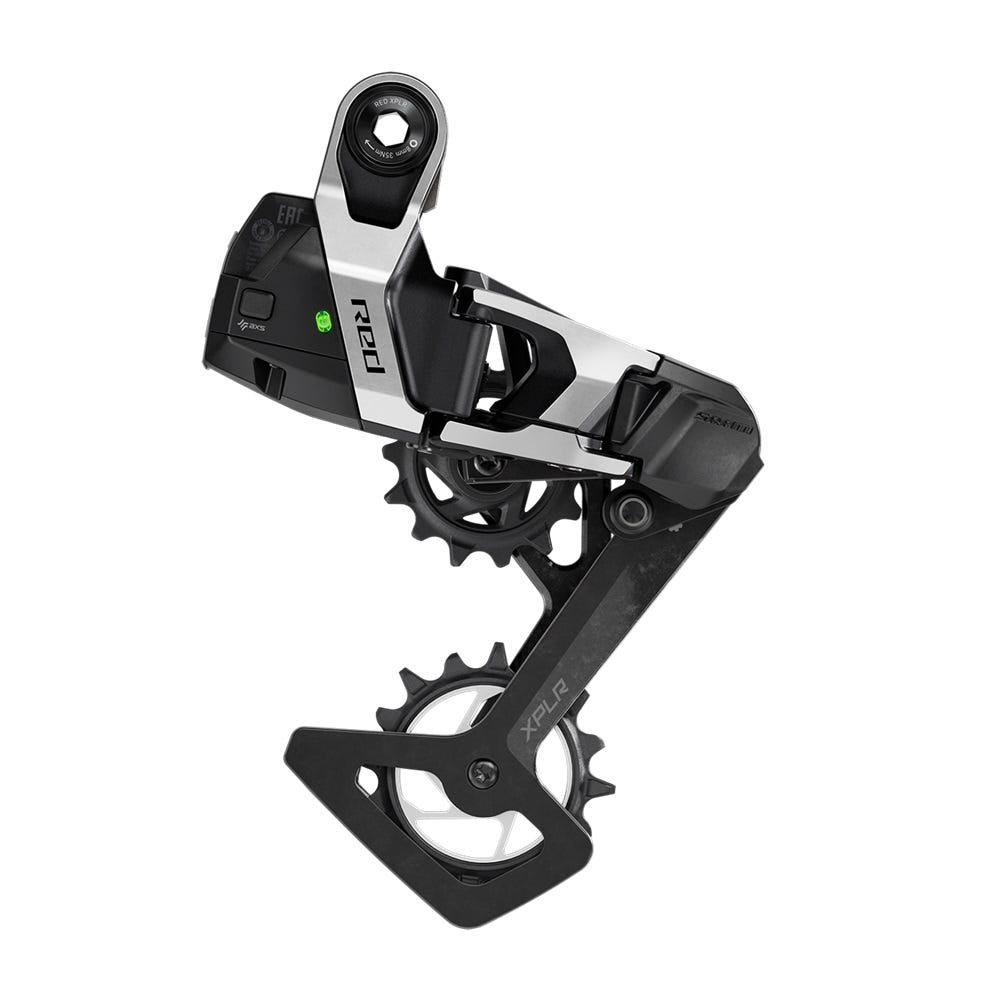 SRAM HINTERSAGE. Rot XPLR AXS E1 10-46T Silber