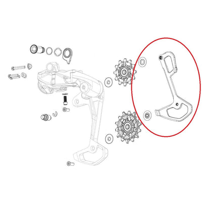SRAM -Käfigplatte Rot XPLR AXS E1 Innere