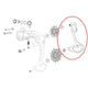 SRAM -Käfigplatte Rot XPLR AXS E1 Innere