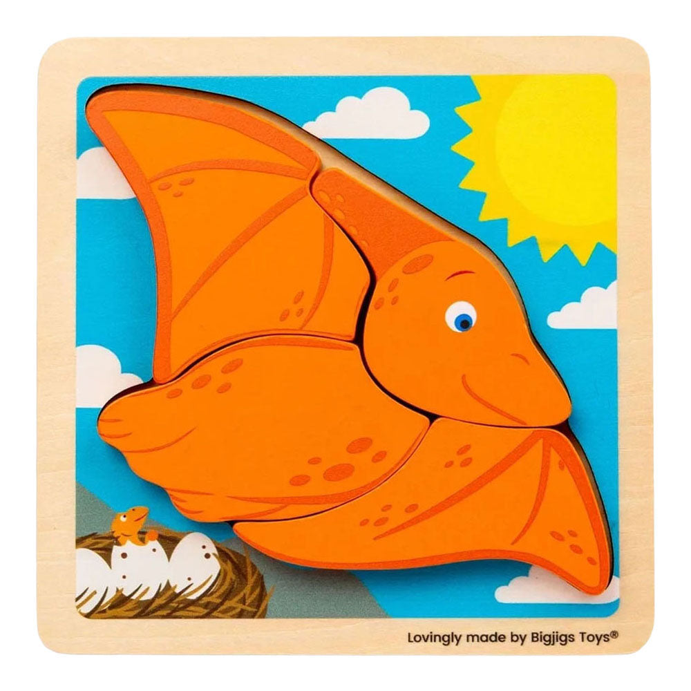 Bigjigs Holzformpuzzle Pterodaktylus - 4-tlg.