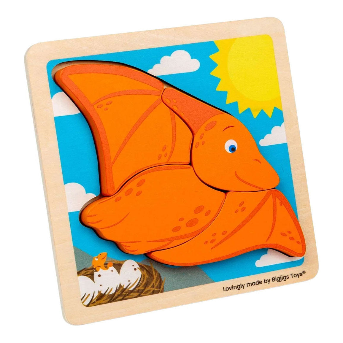 Bigjigs Holzformpuzzle Pterodaktylus - 4-tlg.