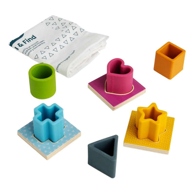 Bigjigs Formpuzzle aus Holz und Silikon – 13 Teile.