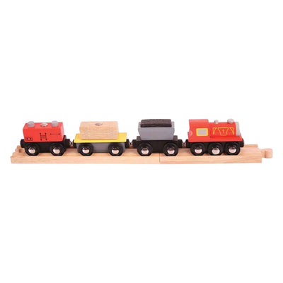 Bigjigs hölzerner Güterzug – 9-tlg.