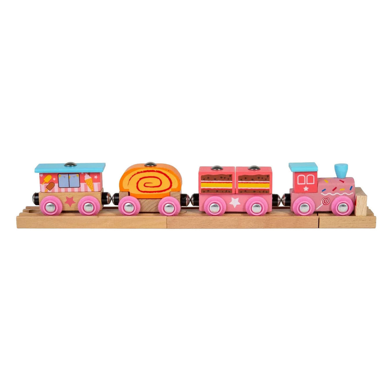 Bigjigs Süßigkeiten-Zug aus Holz – 10 Stück.