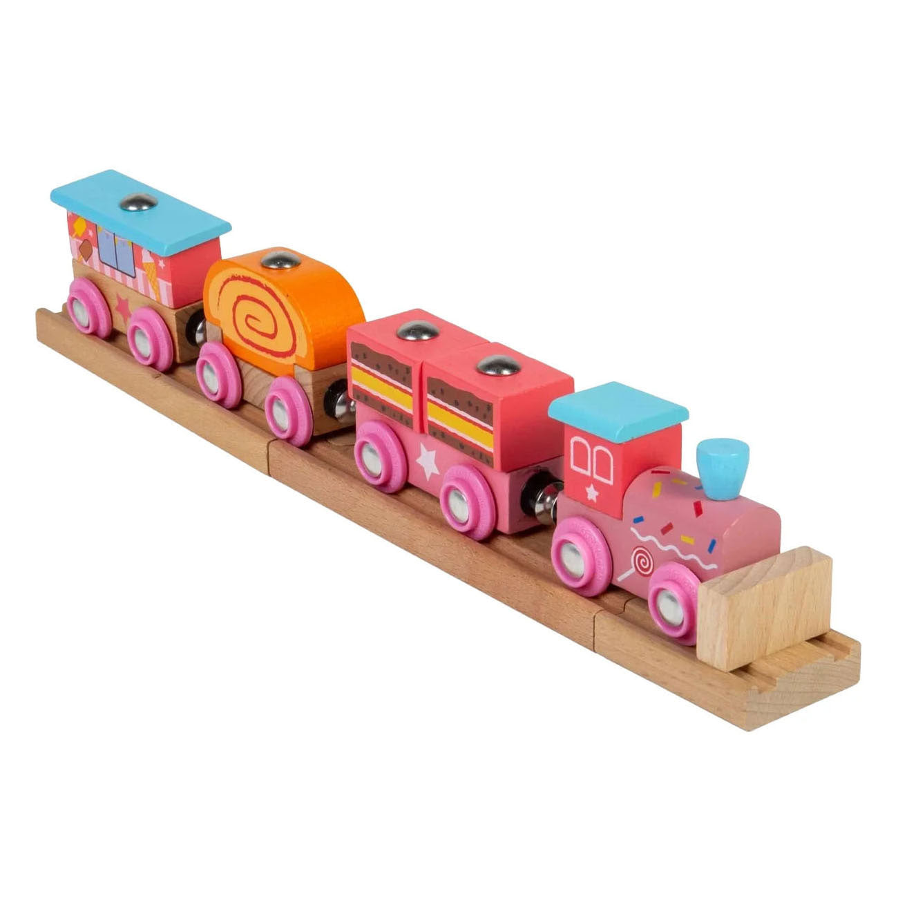 Bigjigs Süßigkeiten-Zug aus Holz – 10 Stück.