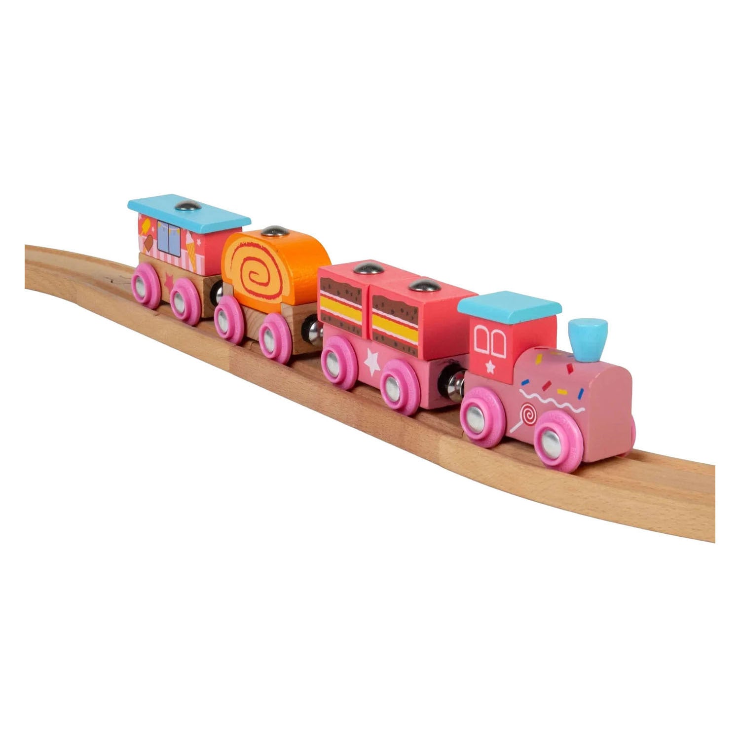Bigjigs Süßigkeiten-Zug aus Holz – 10 Stück.