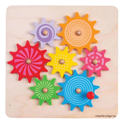 Bigjigs Holzzahnradpuzzle – 7 Teile.
