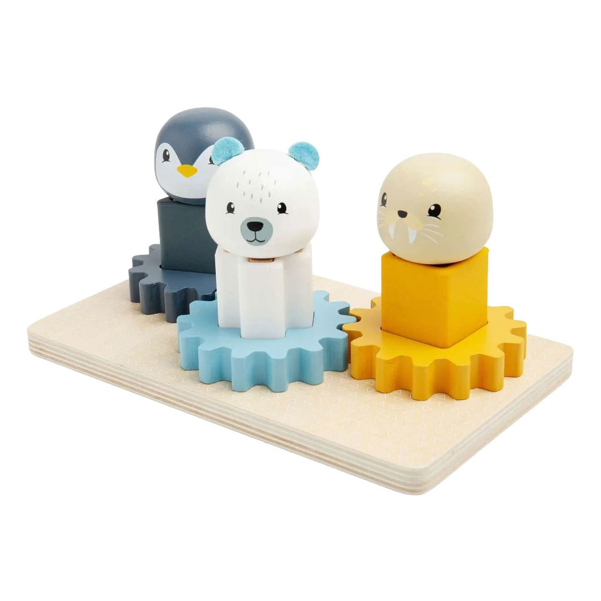 Bigjigs Holzzahnradpuzzle Nordpol – 10 Teile.