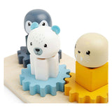 Bigjigs Holzzahnradpuzzle Nordpol – 10 Teile. - afbeelding 4