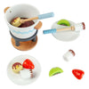 Bigjigs Schokoladenfondue-Spielset aus Holz – 16-teilig.