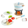 Bigjigs Schokoladenfondue-Spielset aus Holz – 16-teilig.