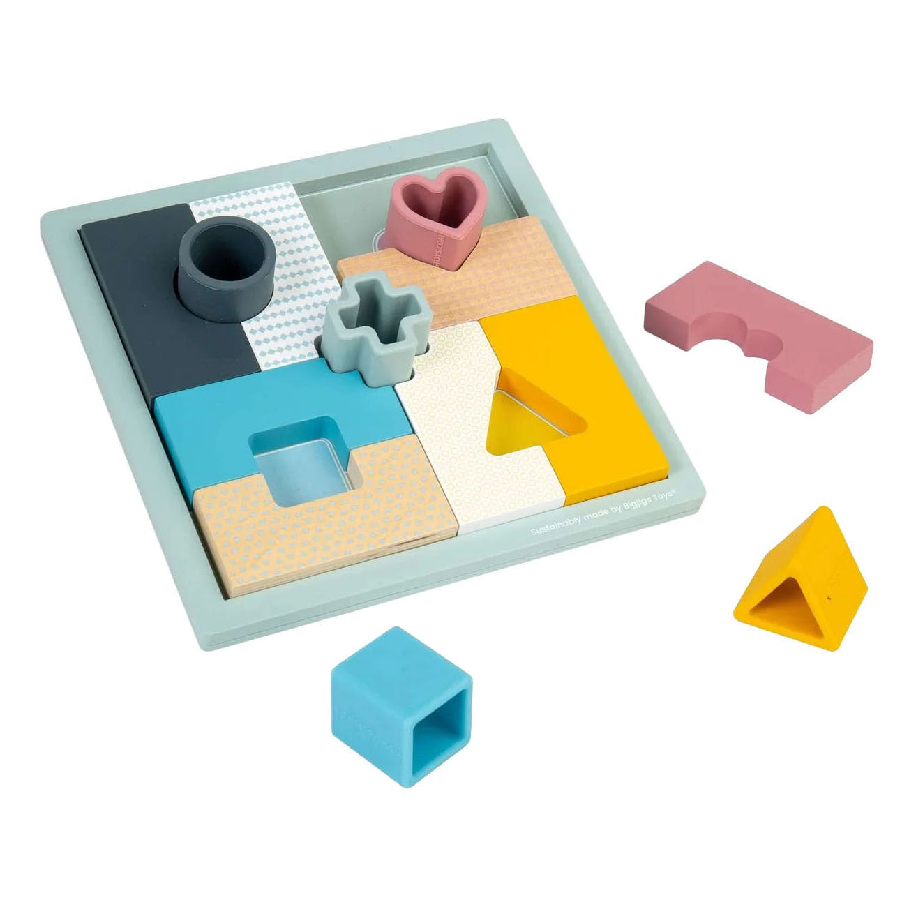 Bigjigs Holzmosaikpuzzle – 14 Teile.