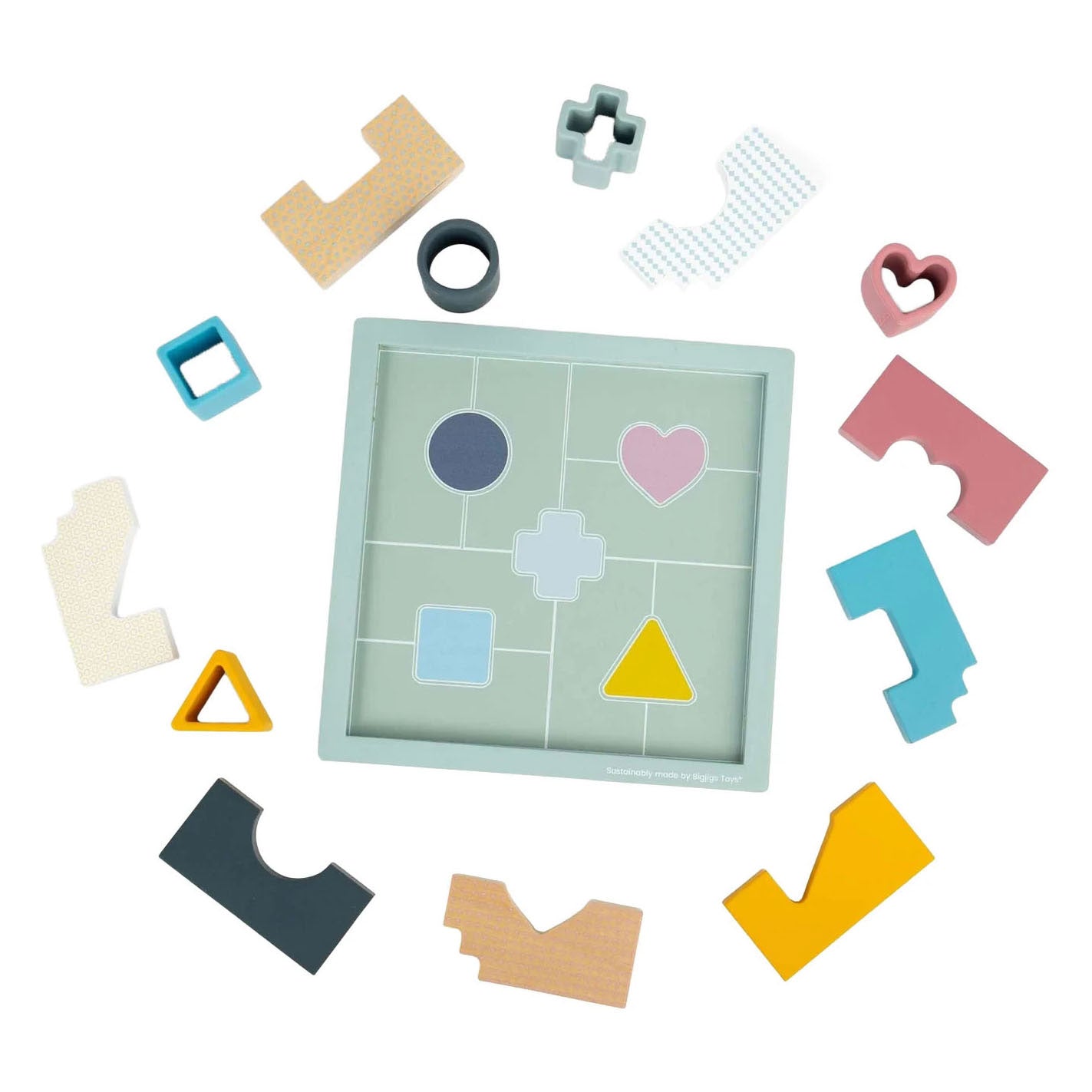 Bigjigs Holzmosaikpuzzle – 14 Teile.