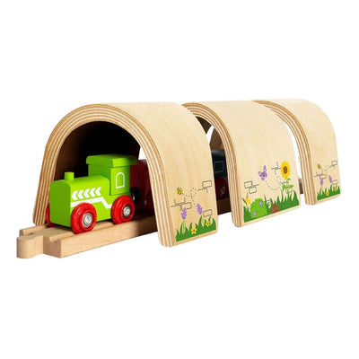 Bigjigs hölzerner Eisenbahntunnel – 3 Teile.