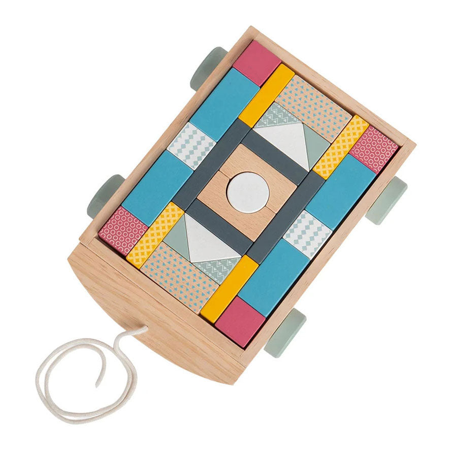 Bigjigs Holzblockwagen – 29-tlg.
