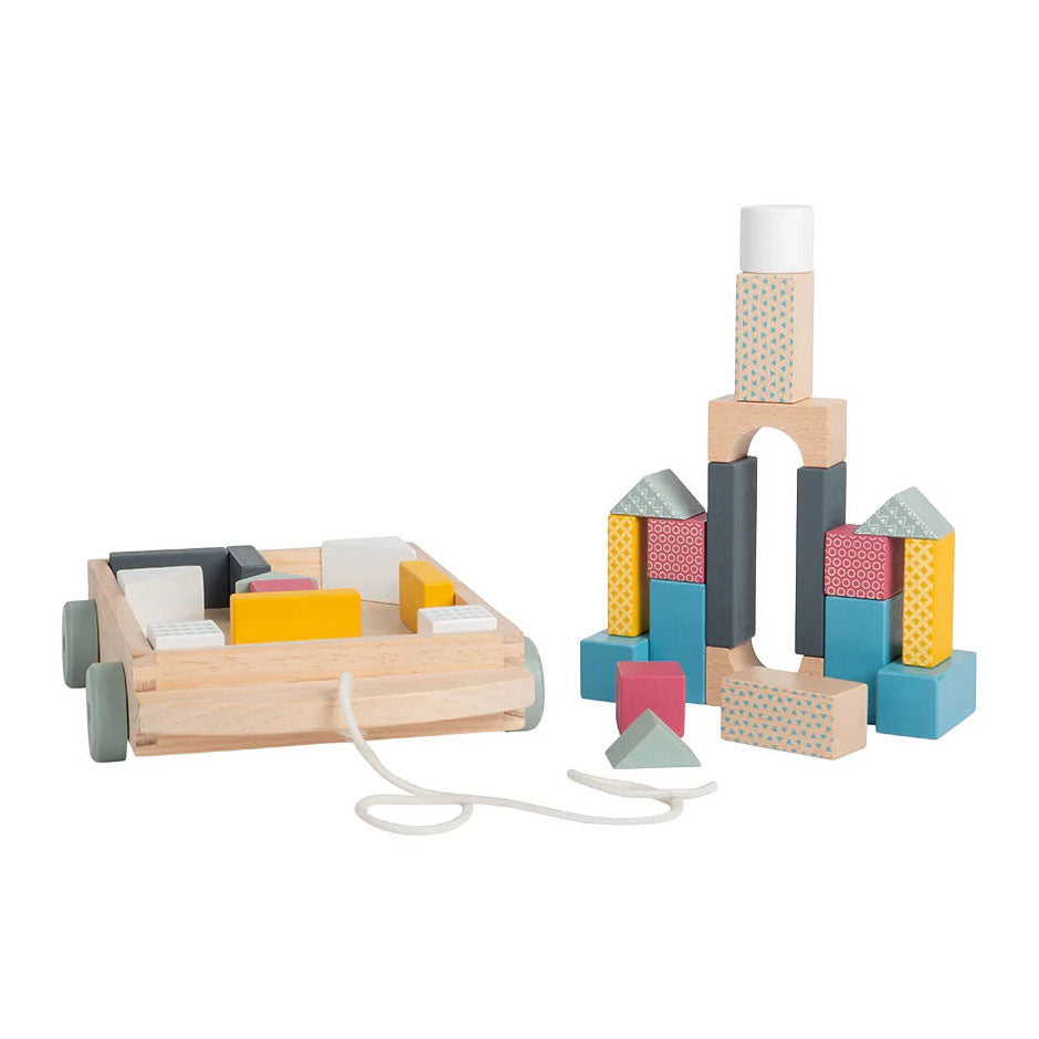 Bigjigs Holzblockwagen – 29-tlg.